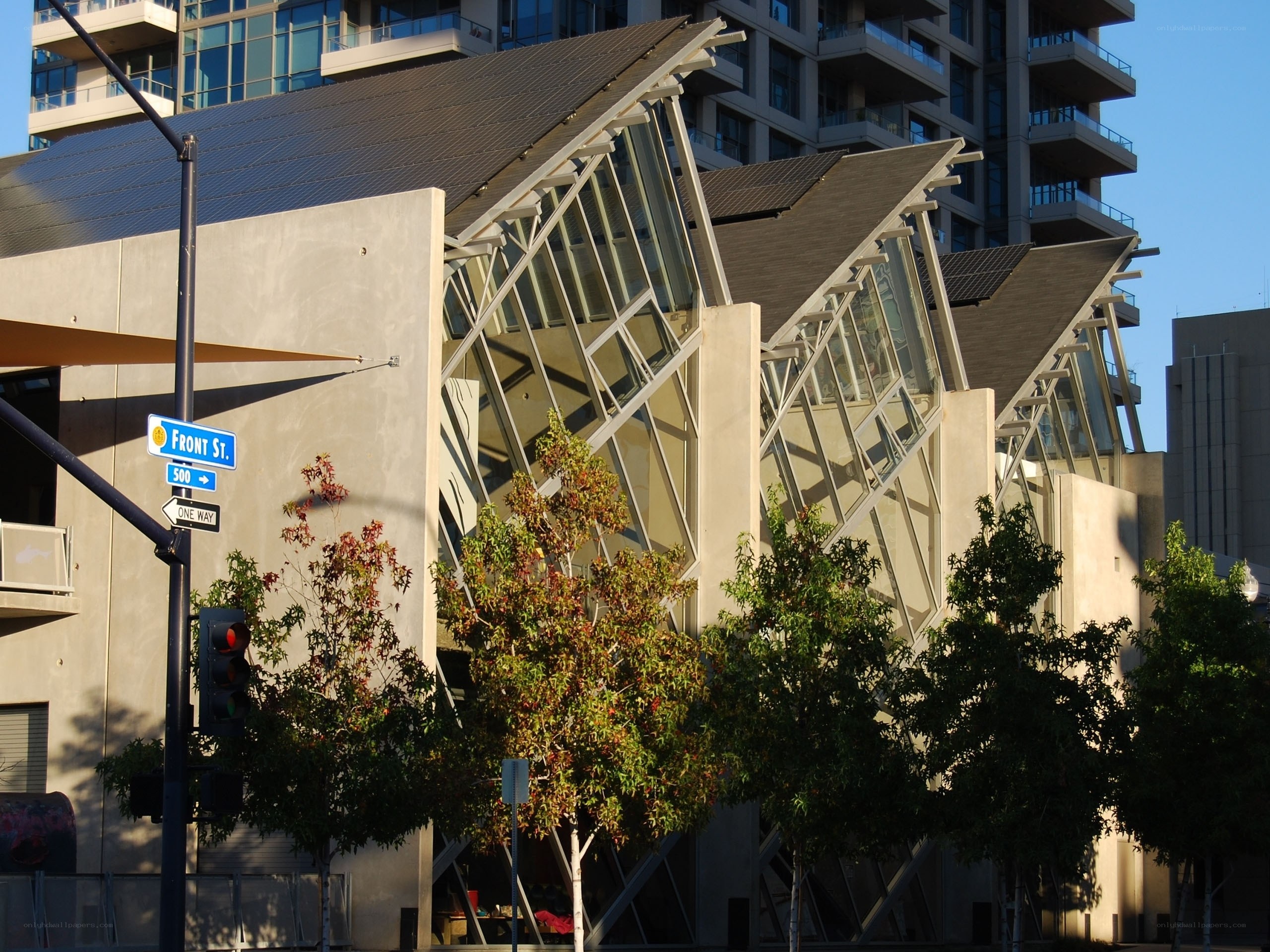 Modern building on Front Street