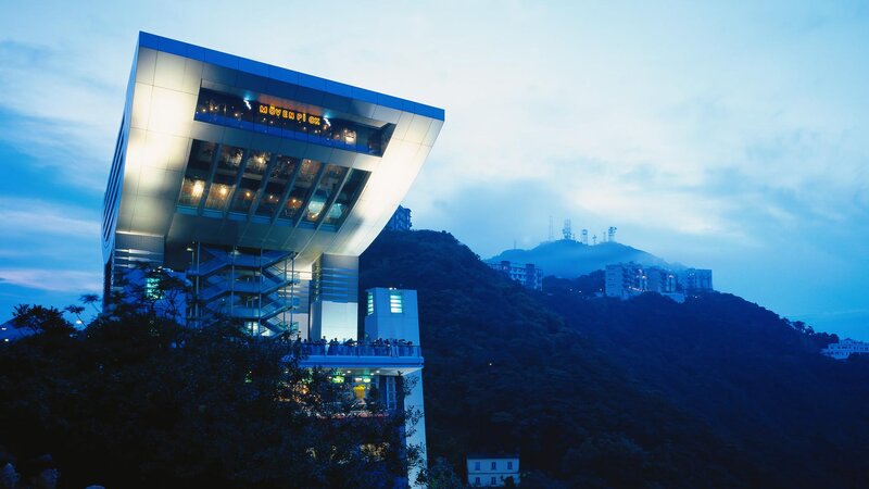 Modern Building on Hillside