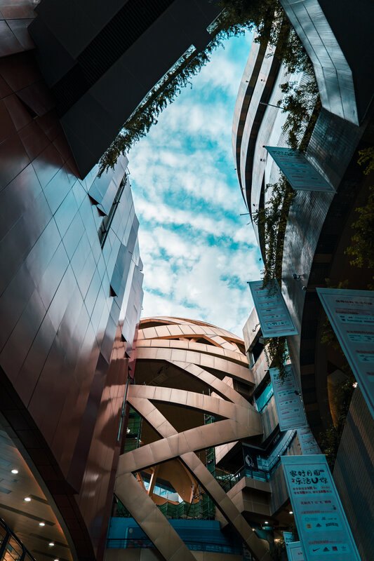 Modern Building Structure — Blue