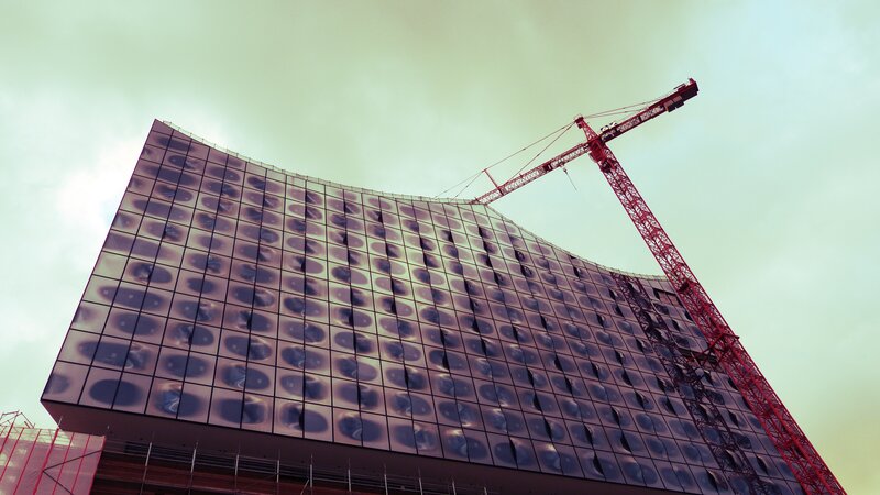 Modern building under construction