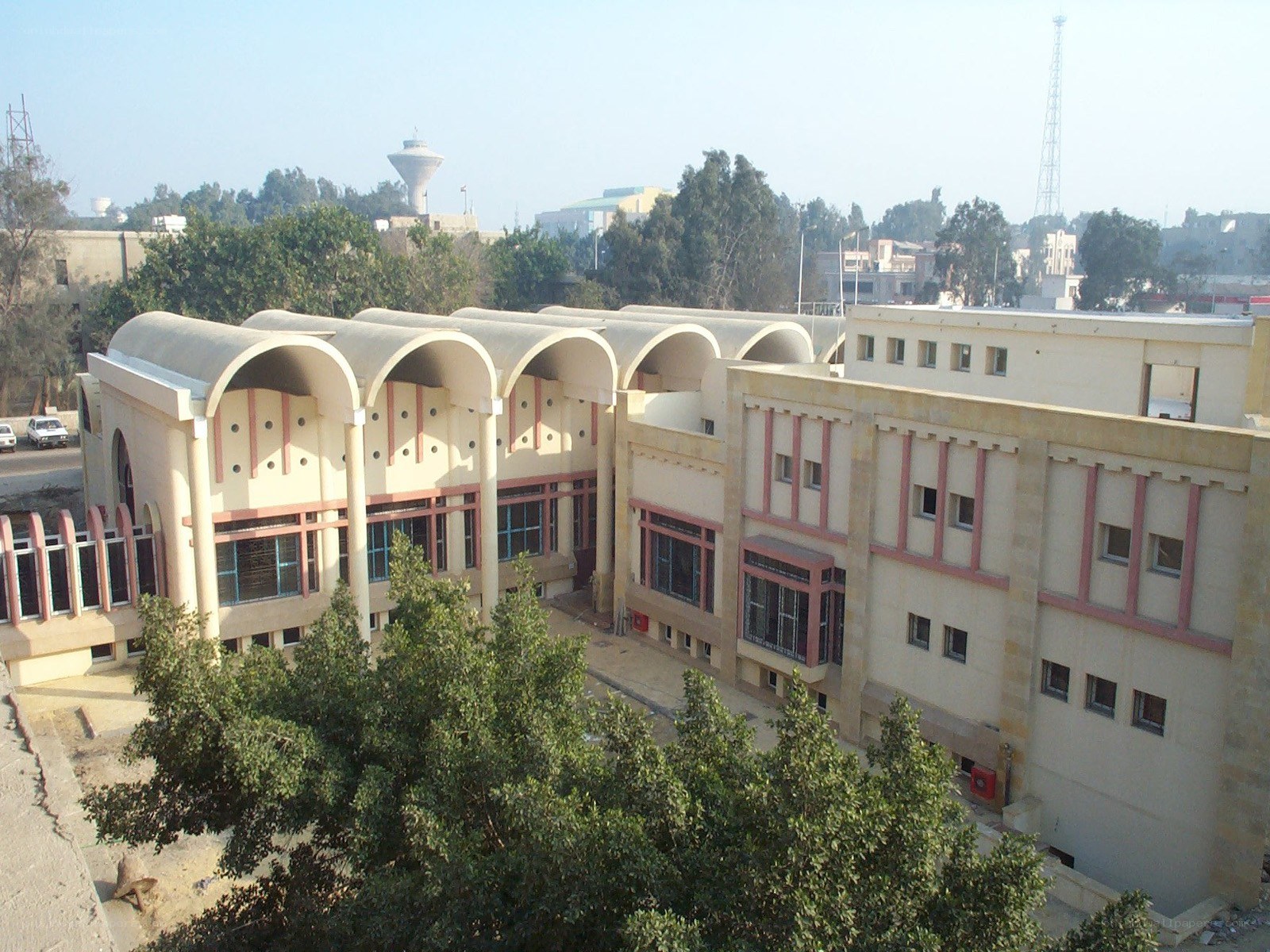 Modern building with arched roof