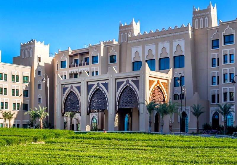 Modern Building with Arches