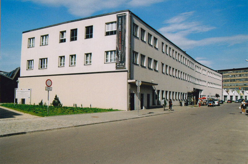 Modern Building with Banner