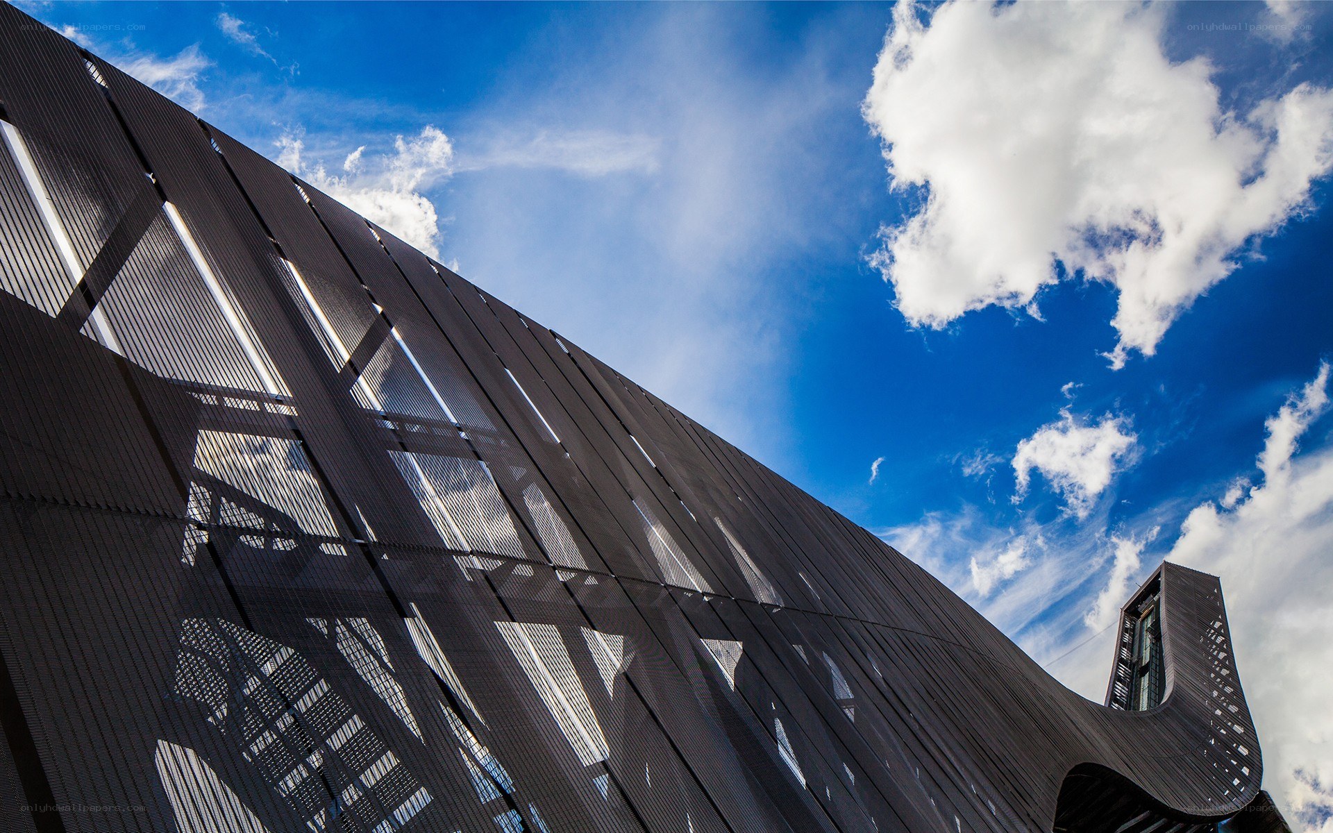 modern building with blue sky