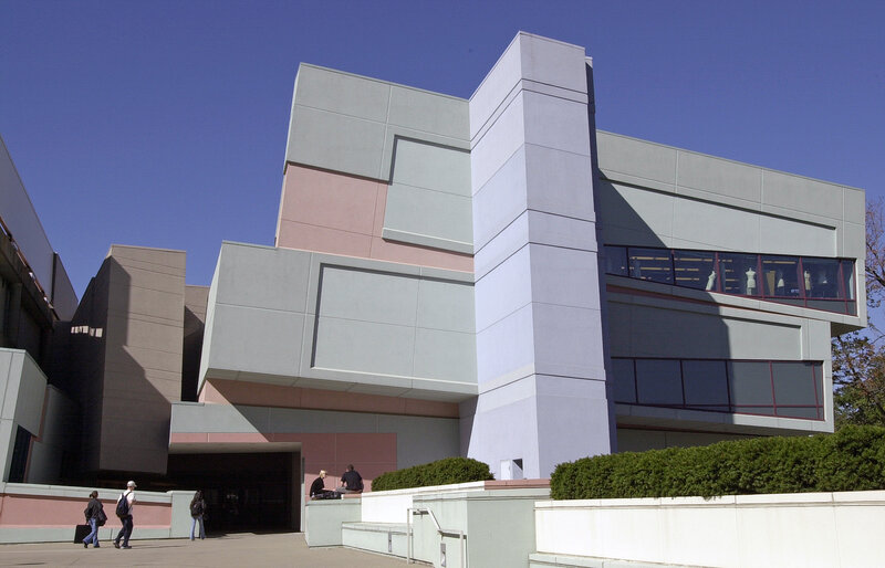 modern building with geometric design