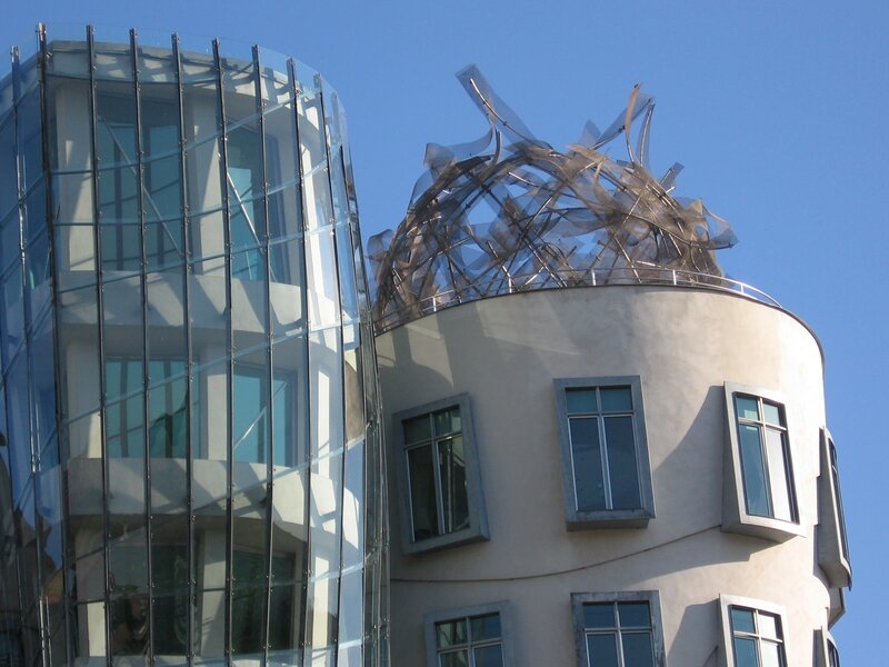 modern building with glass dome