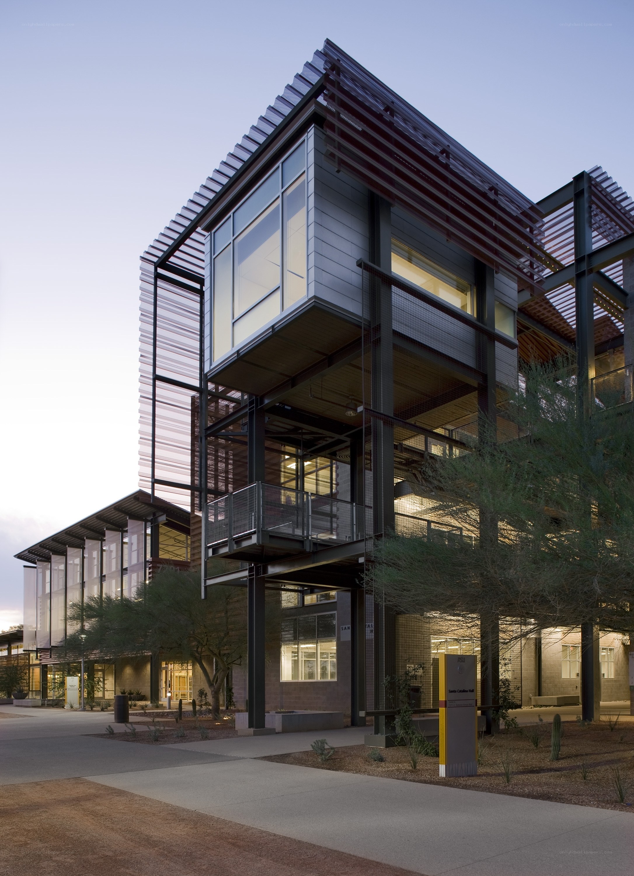 modern building with glass facade