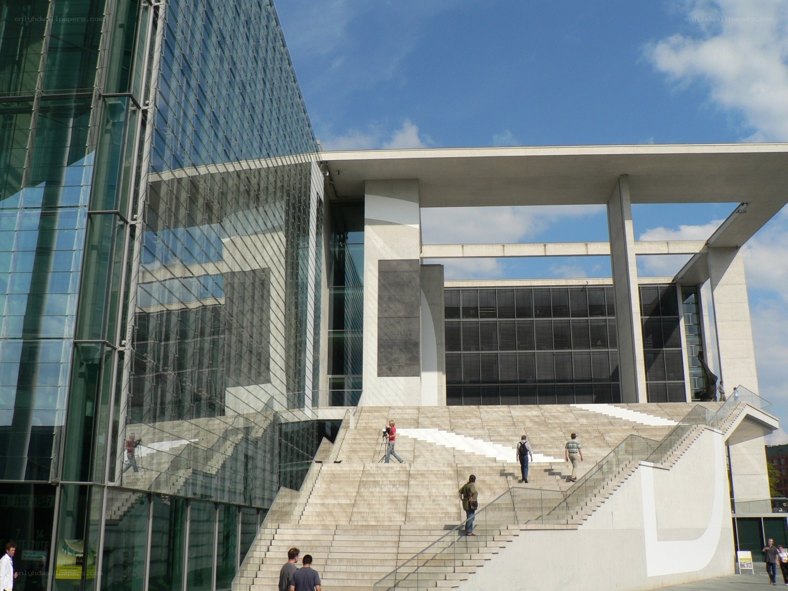Modern building with glass facade