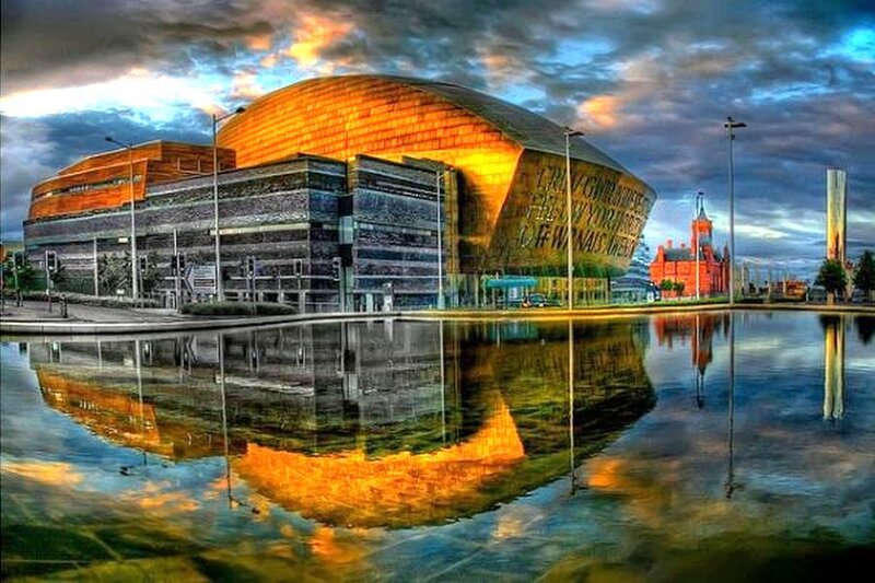 Modern Building with Reflection