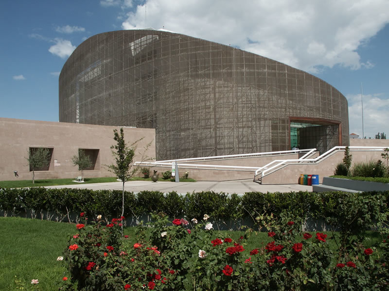 Modern Building with Scaffolding