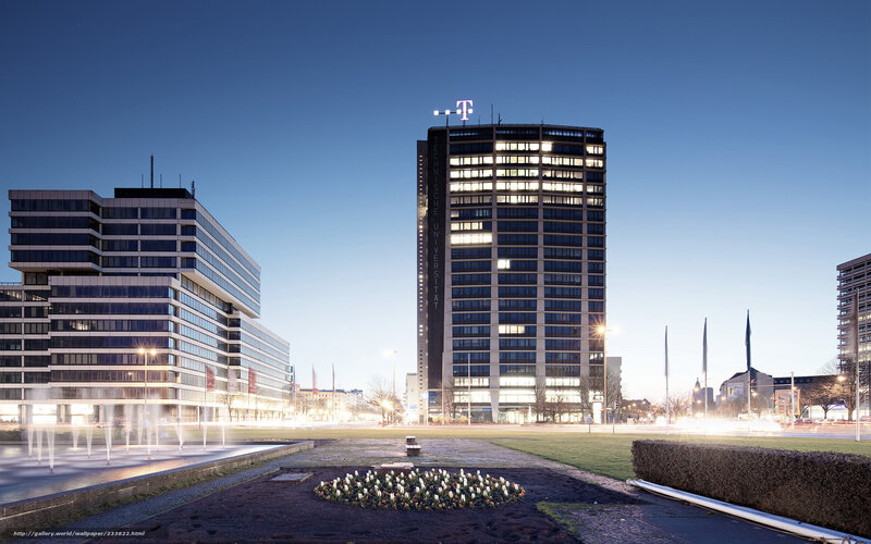 Modern Buildings at Dusk — Blue, Calm