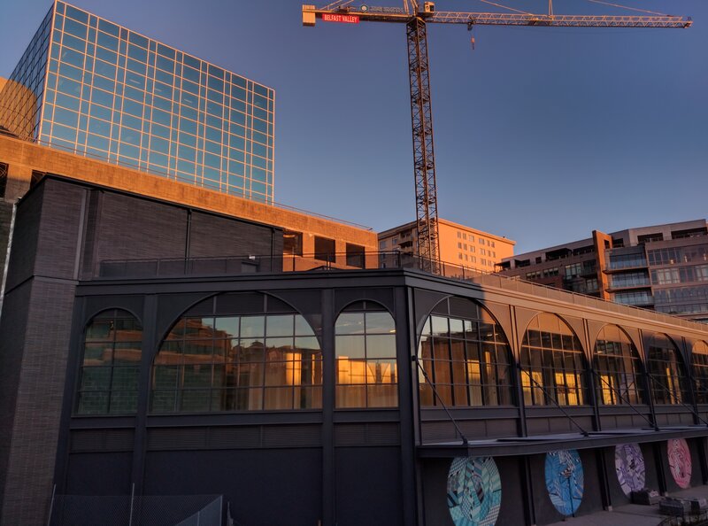 Modern Buildings at Dusk — Blue, Dramatic, Sunset