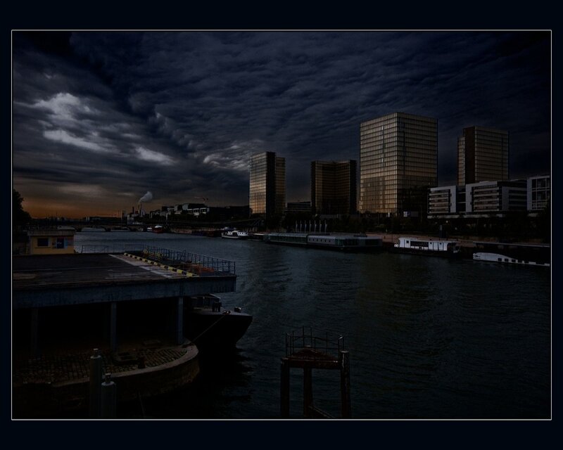 Modern Buildings by River