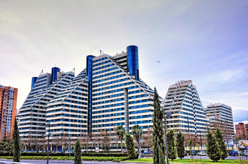 Modern buildings in Madrid