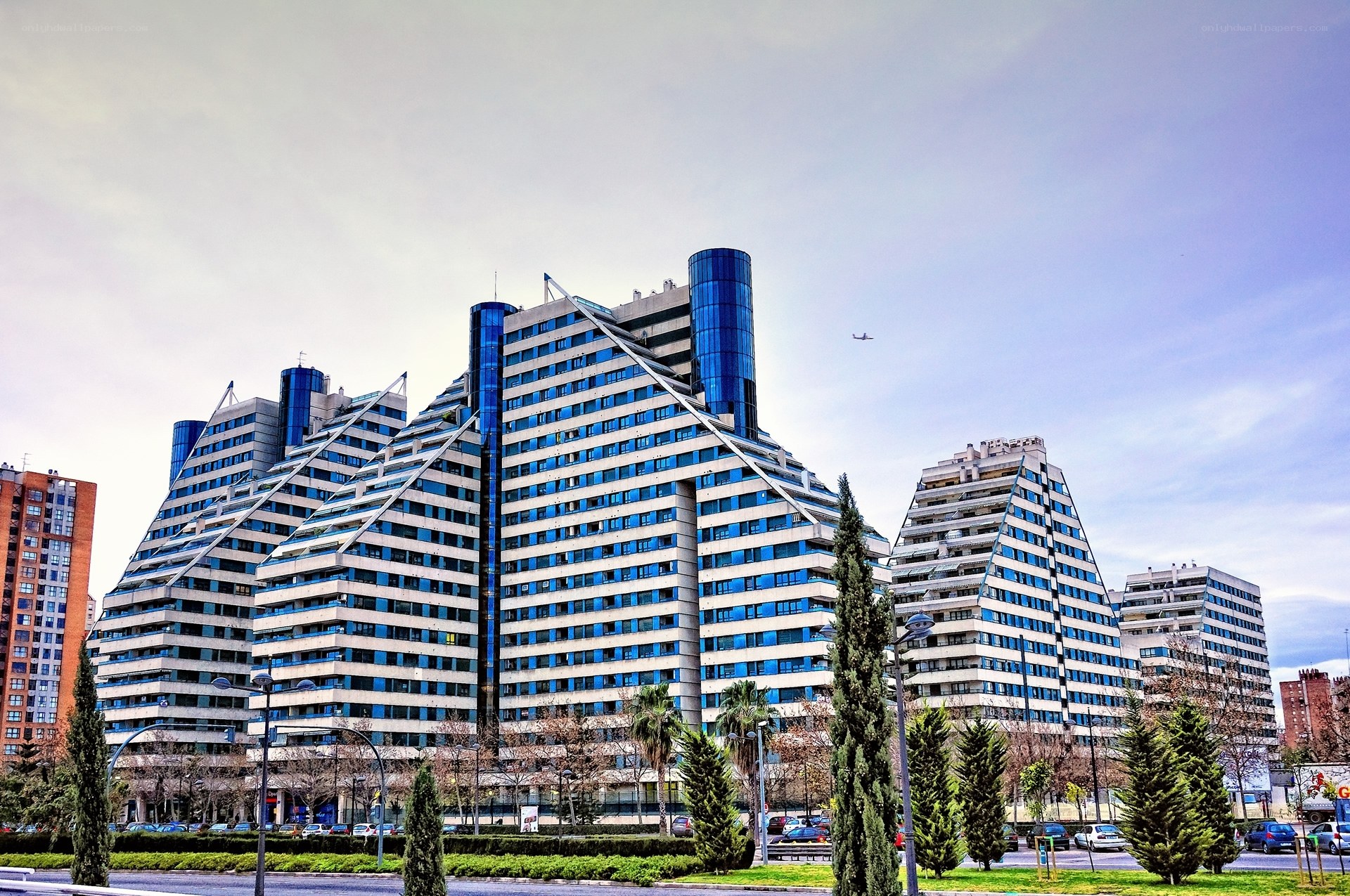 Modern buildings in Madrid