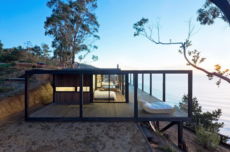 Modern Cabin on Cliff — Blue