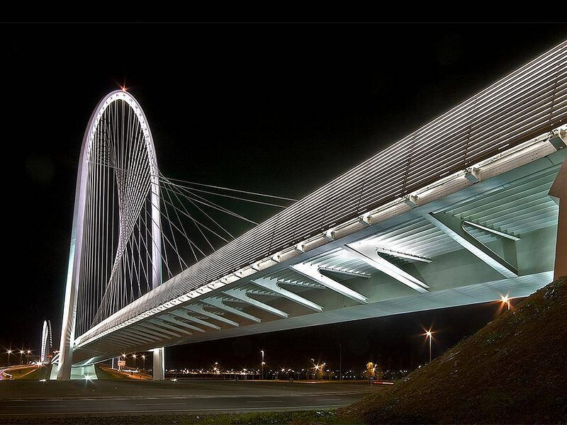Modern Cable-stayed Bridge — Black