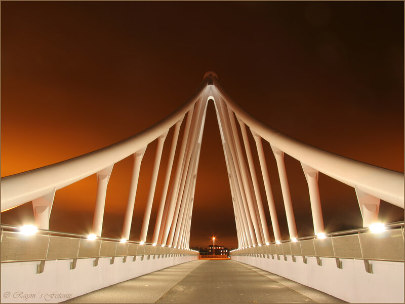 Modern Cable-stayed Bridge — White, Dramatic