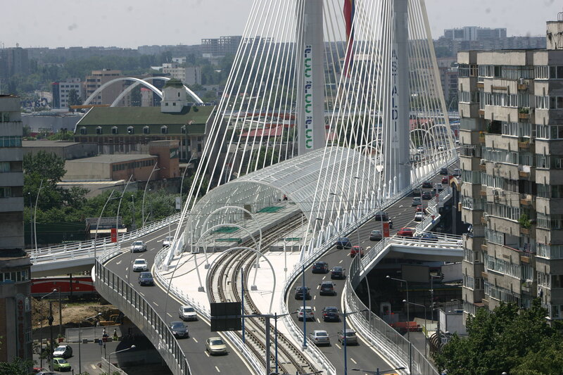 Modern Cable-stayed Bridge — White