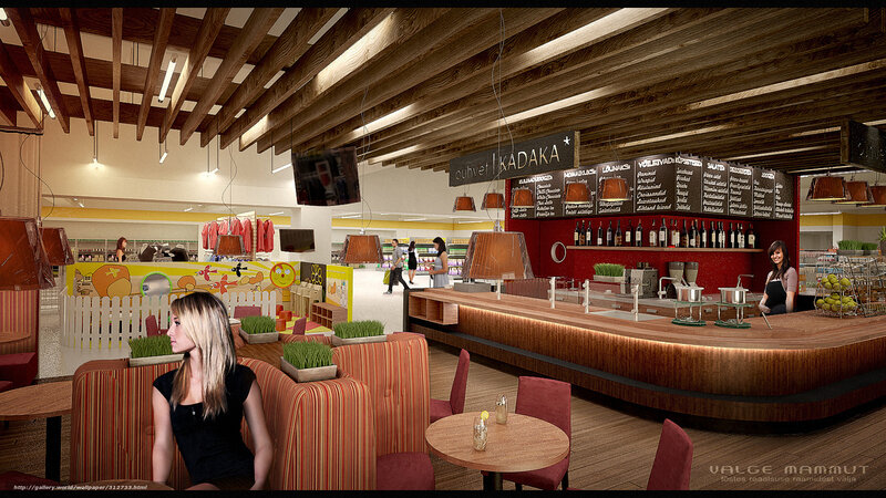 Modern cafe interior design