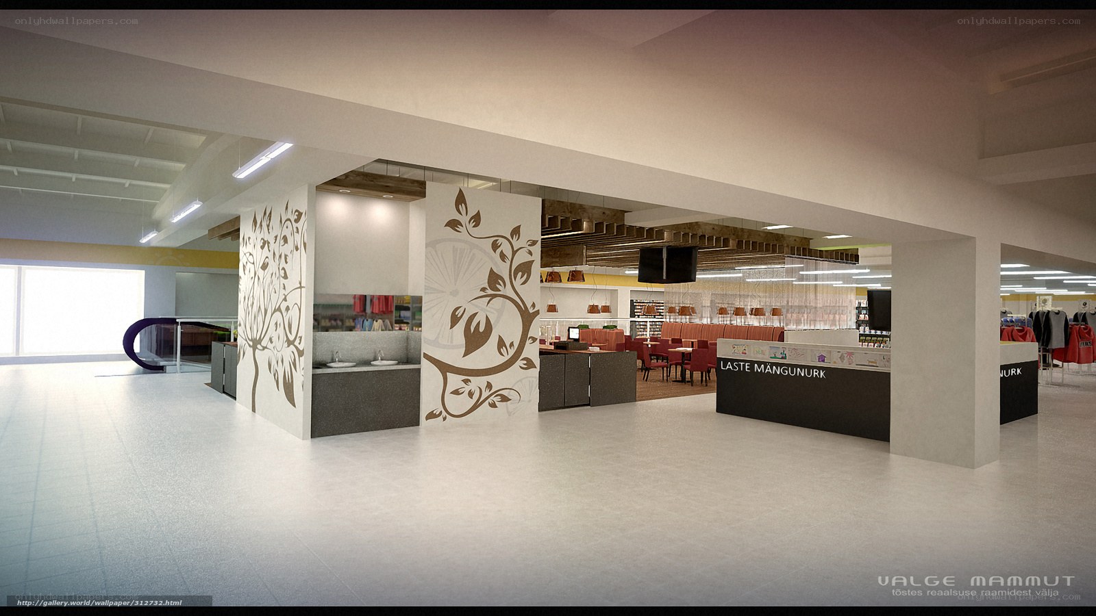 Modern cafeteria interior