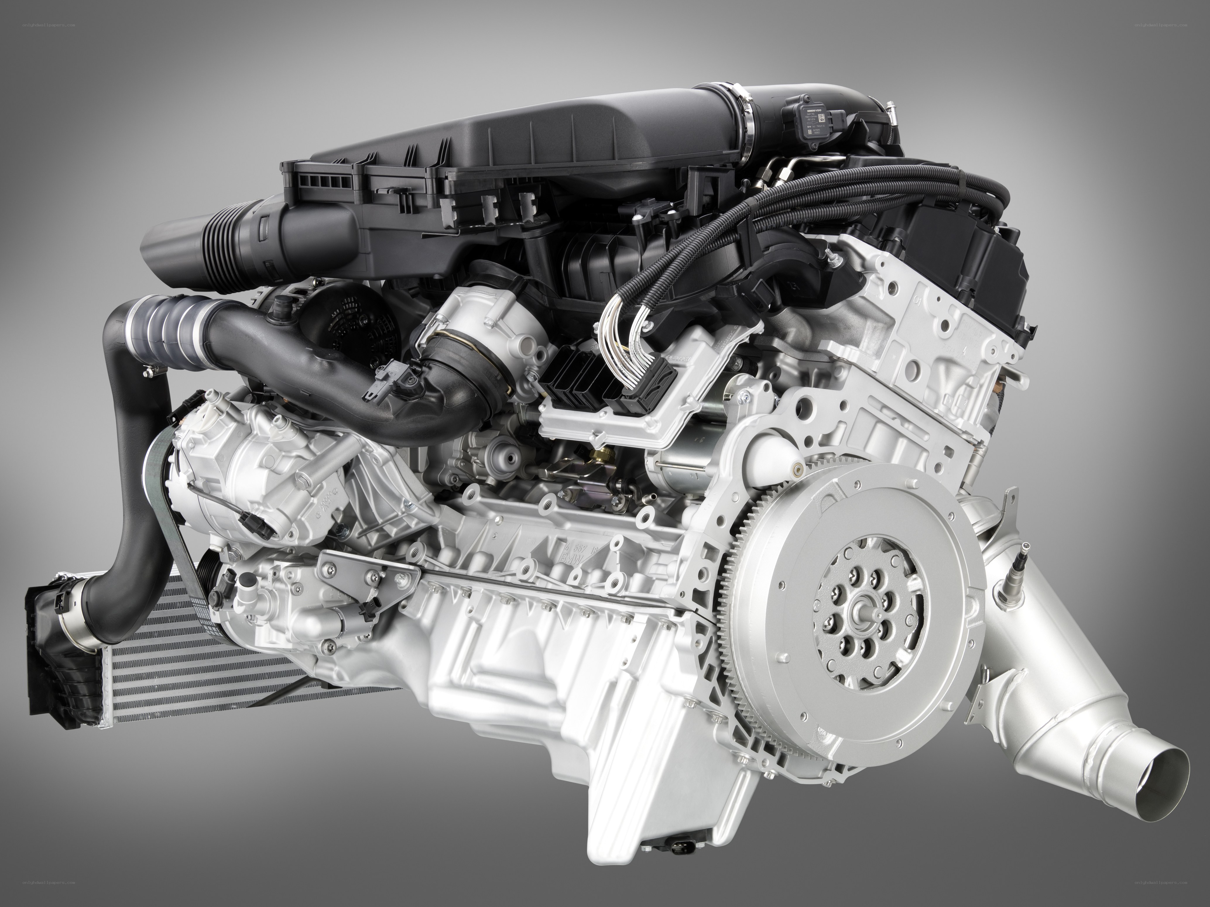 modern car engine assembly