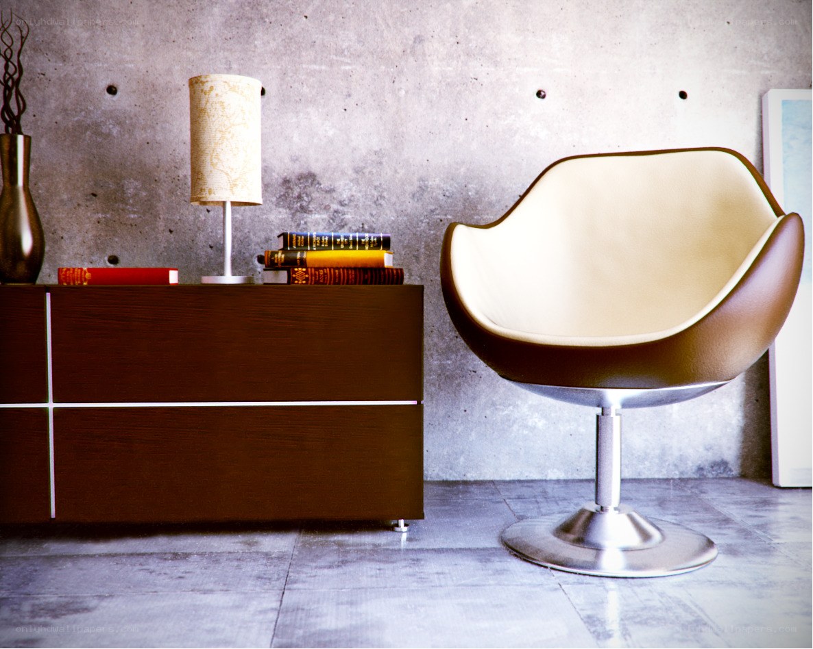 Modern chair and cabinet