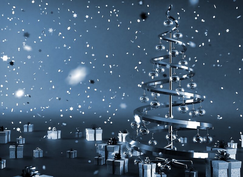 Modern Christmas Tree — Blue
