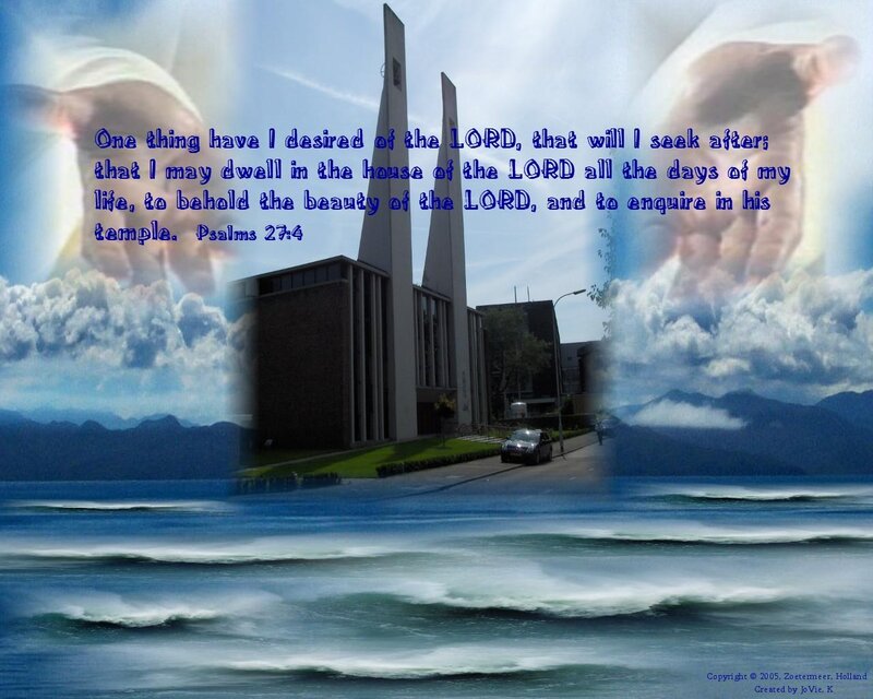 Modern Church Building — Blue
