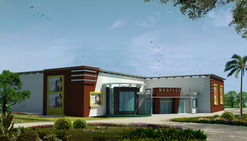 modern cinema building exterior