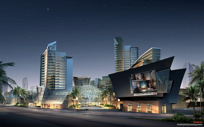 modern city at night