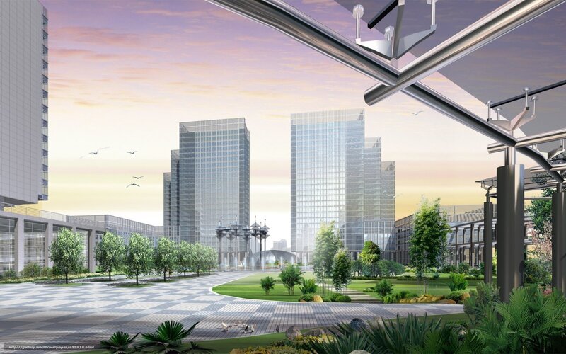 Modern City Plaza — Gray