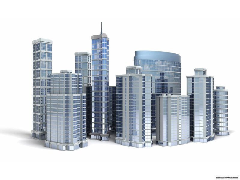 modern city skyline model
