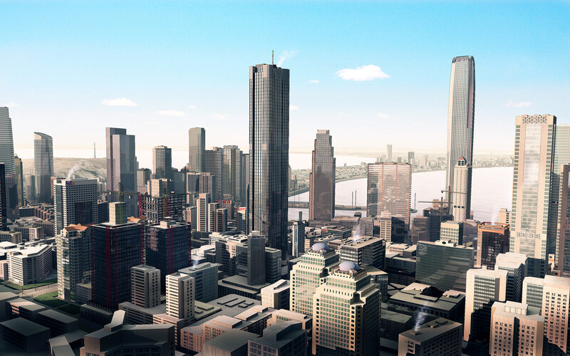 modern city skyline