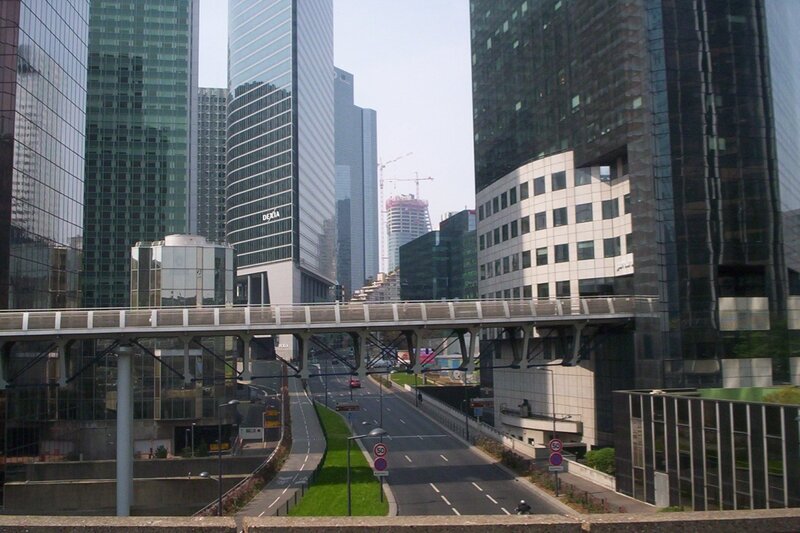 Modern city with skyscrapers