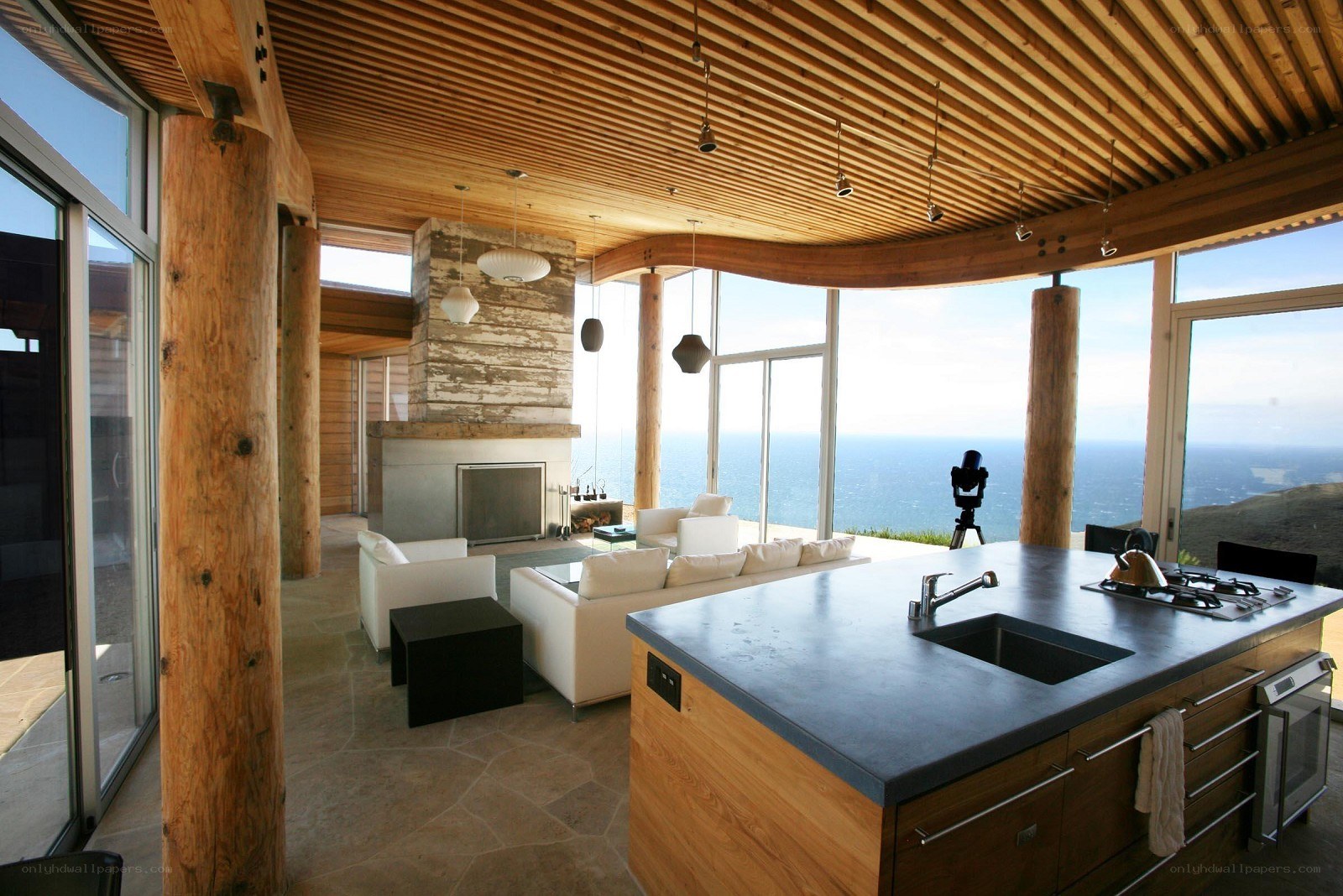 Modern coastal living space