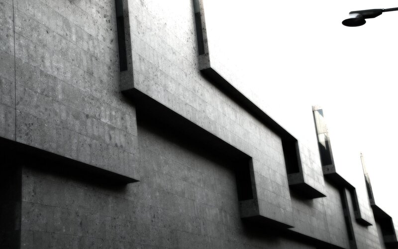 modern concrete building facade
