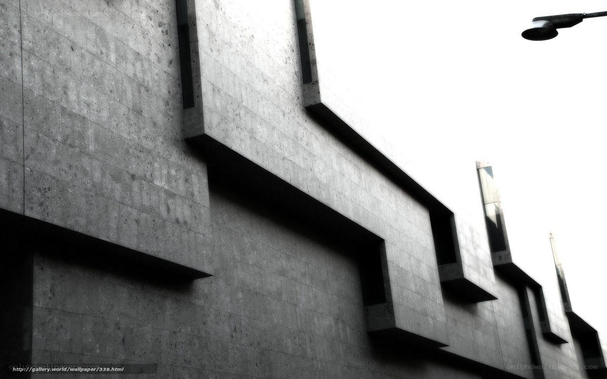 Modern concrete building facade
