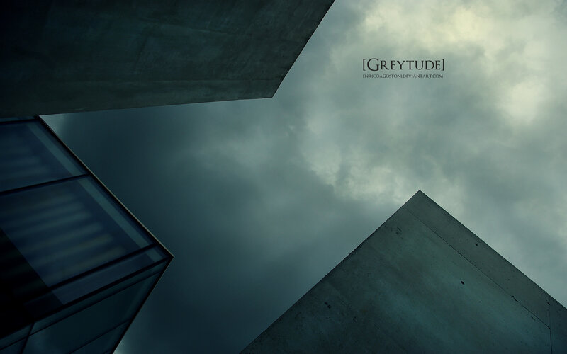 Modern Concrete Buildings — Grey, Dramatic, Photograph