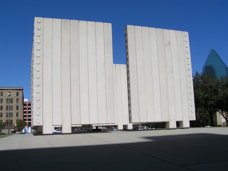 Modern concrete buildings in Dallas