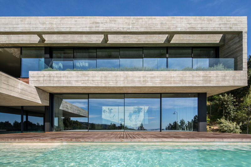 Modern Concrete House — Blue, Serene