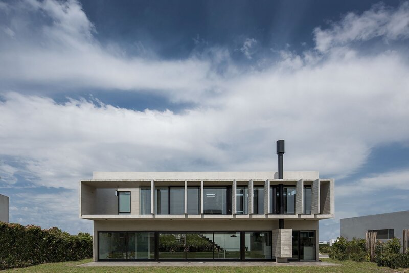 Modern Concrete House — Blue