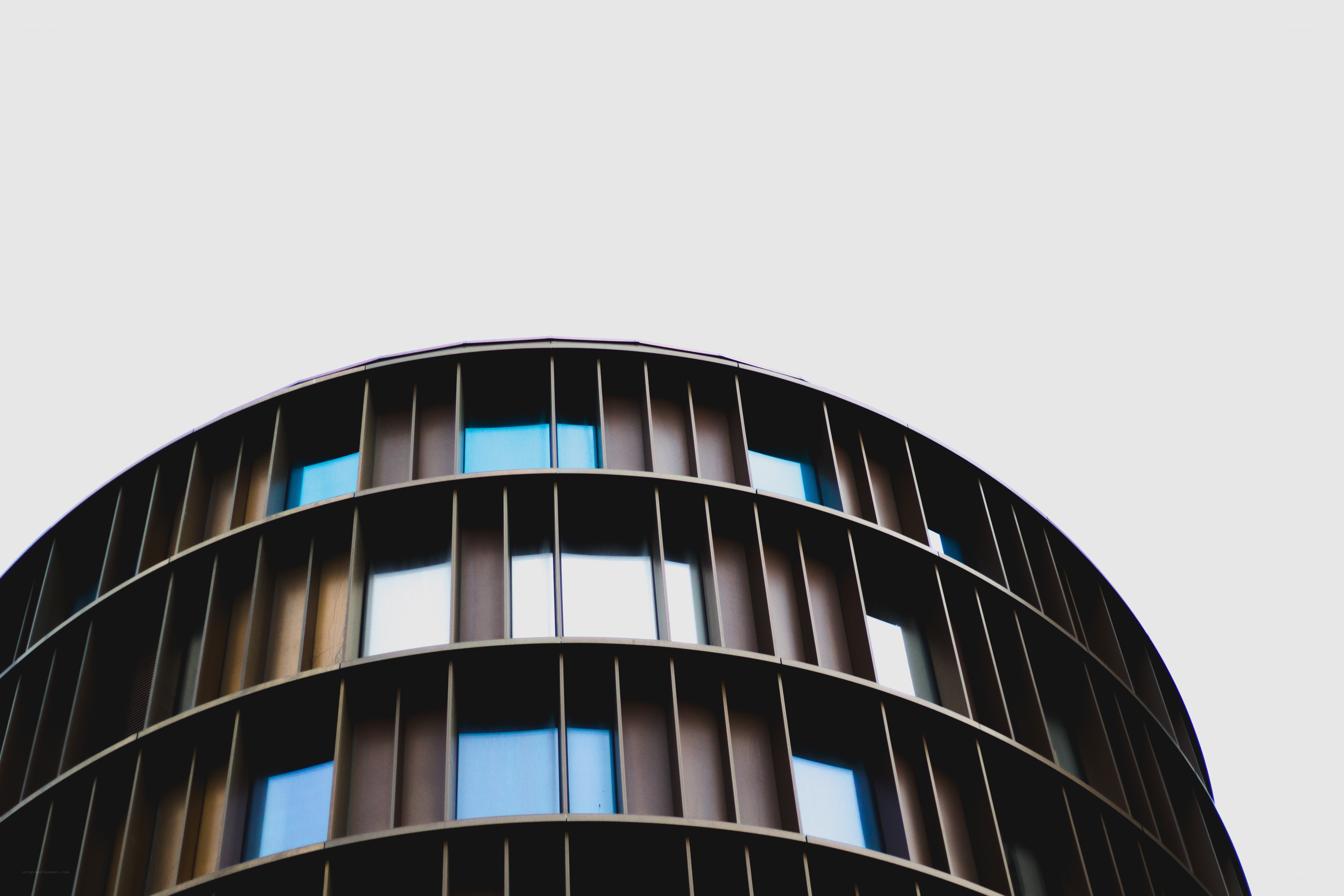 modern curved building facade