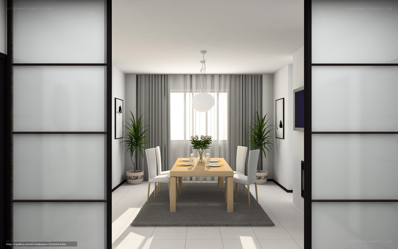Modern dining room interior