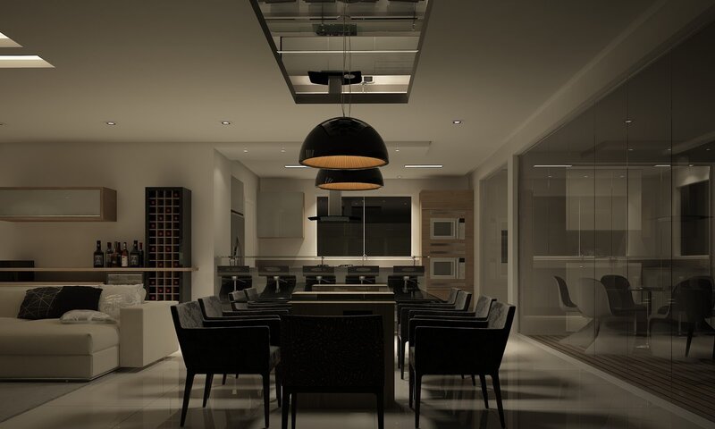 Modern dining room interior