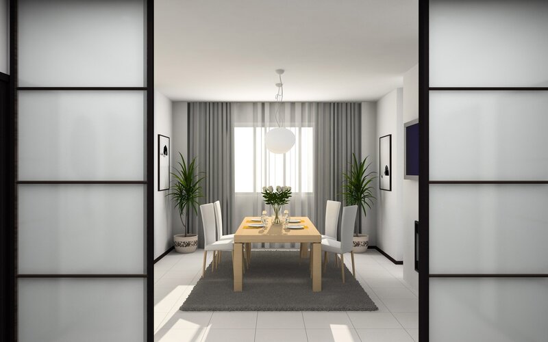 Modern dining room interior