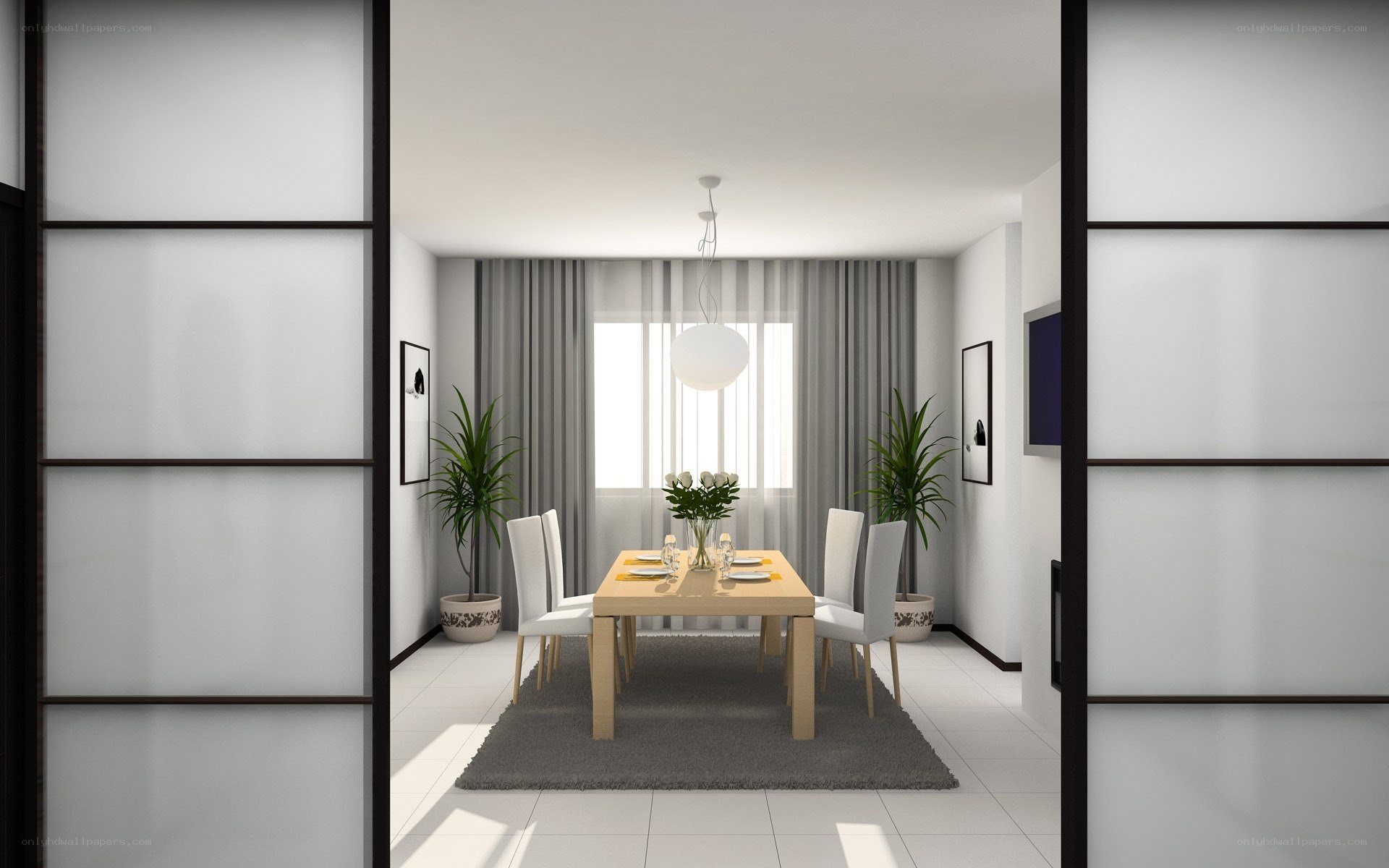 Modern dining room interior