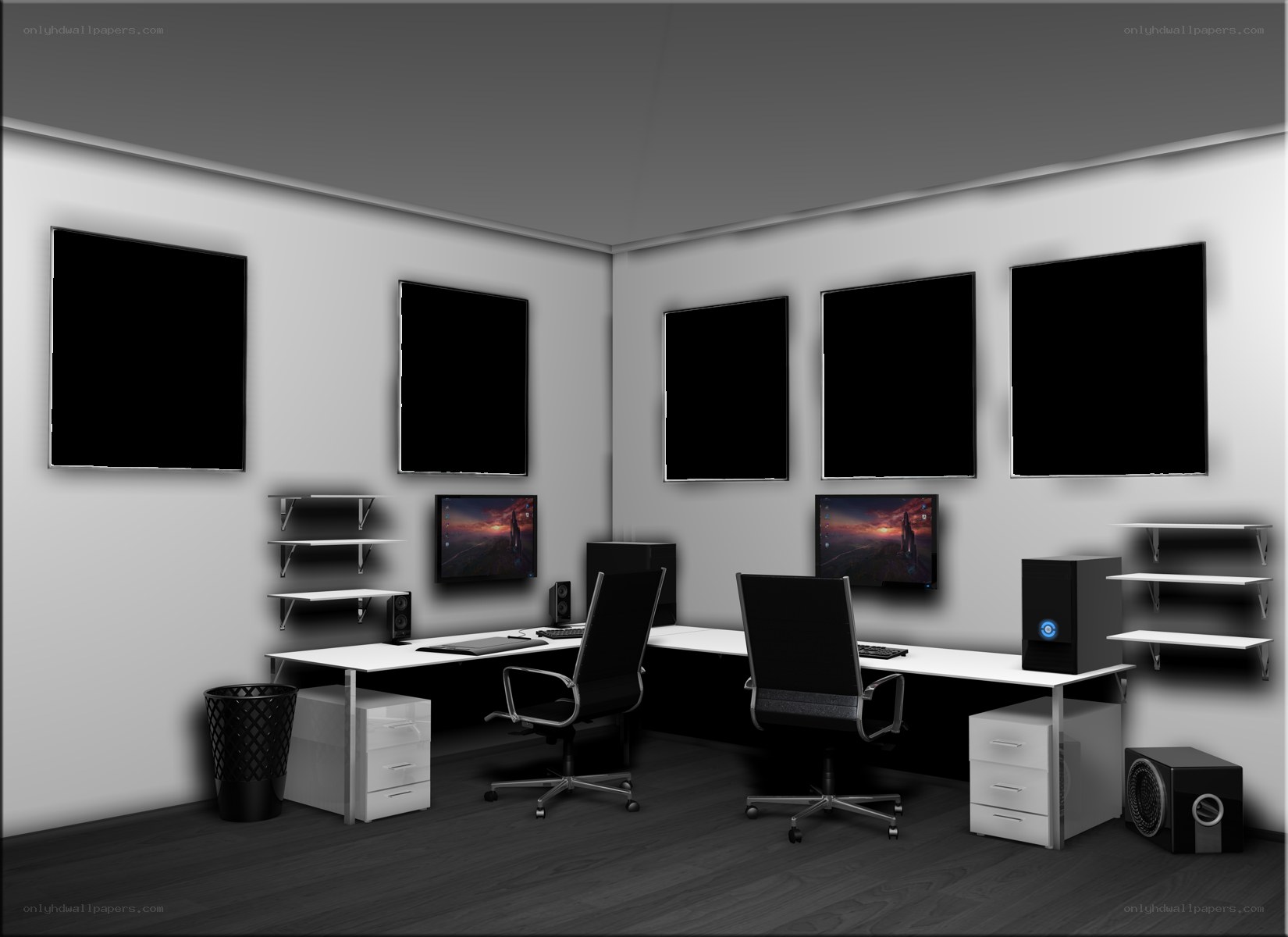 Modern dual workstation setup