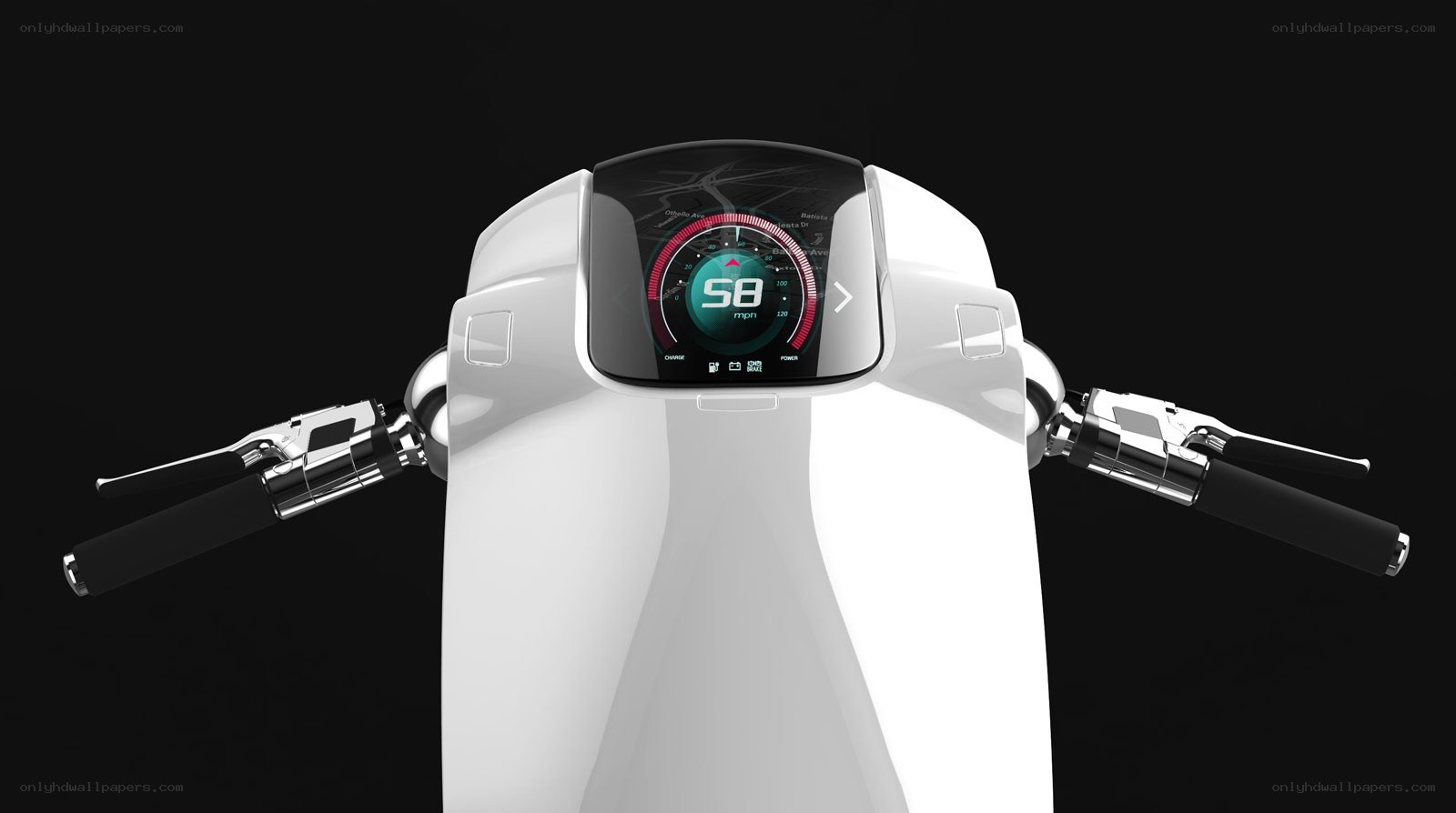 modern electric scooter dashboard
