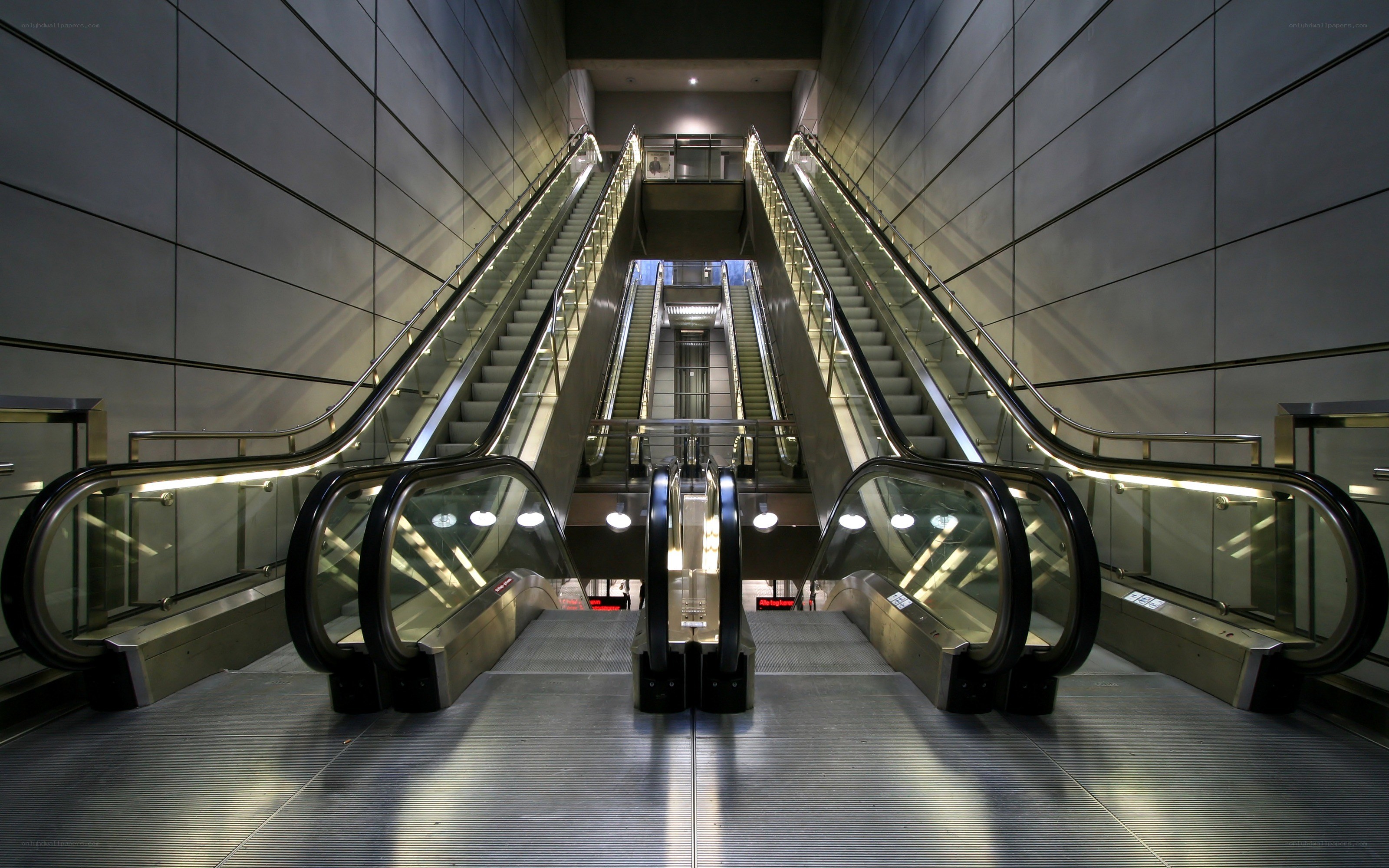 Modern escalator station
